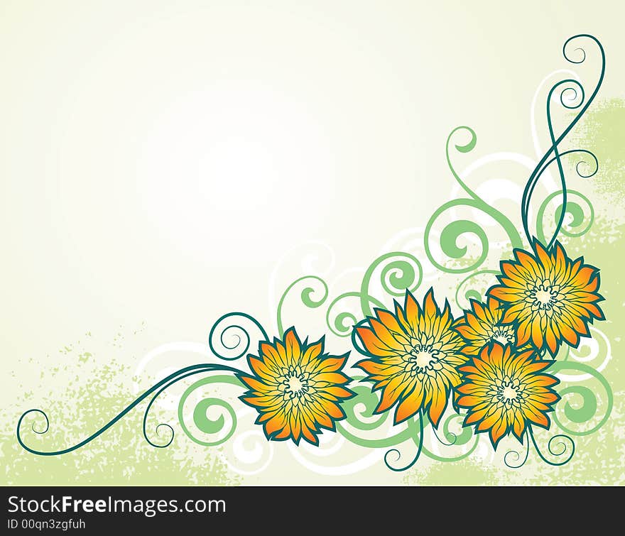 Vector ornament In flower style. Vector ornament In flower style