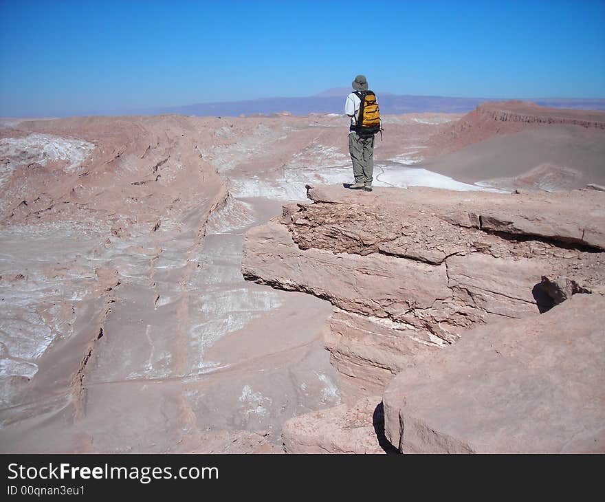 Man at Edge of Canyon