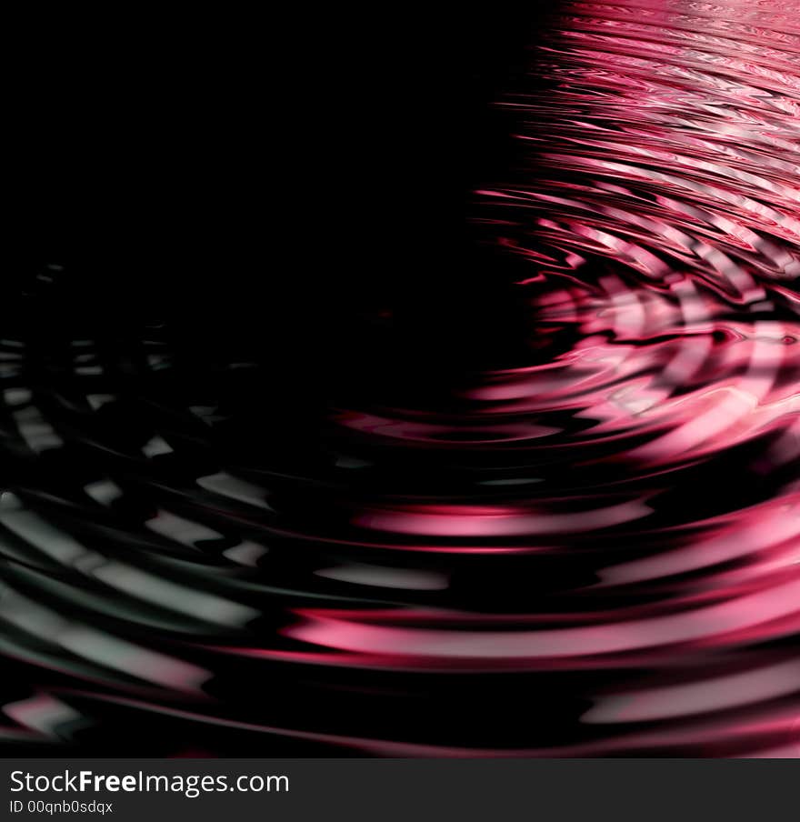 Water rippling across the screen black and reds. Water rippling across the screen black and reds