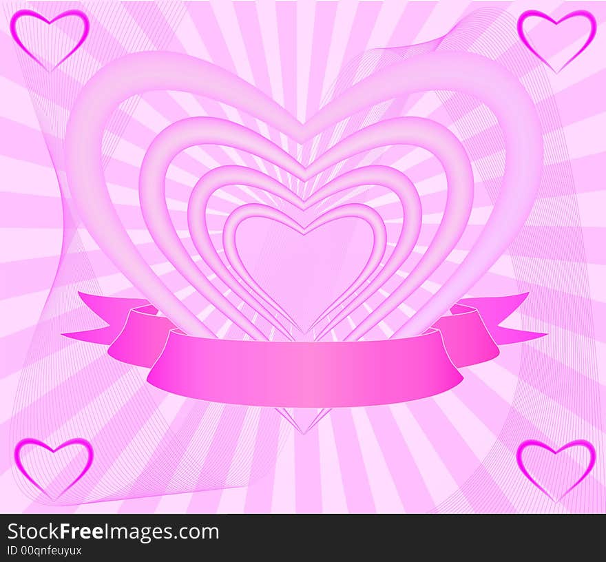 Romantic artistic background vector illustration. Romantic artistic background vector illustration