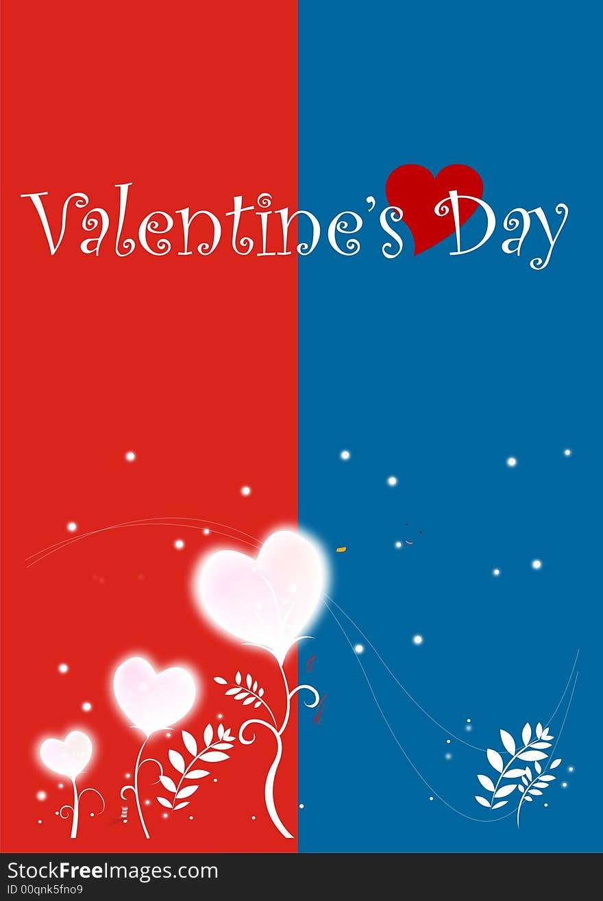 Valentine's day background with hearts