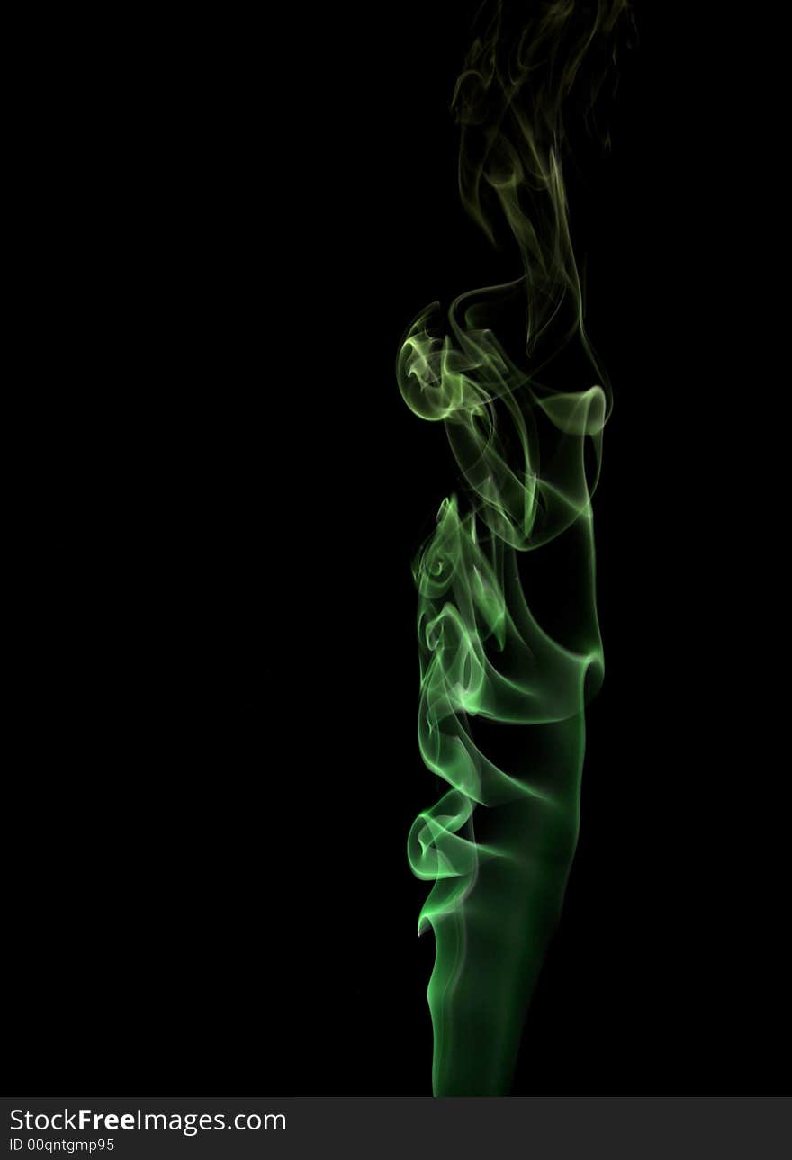 Colorful smoke on black background