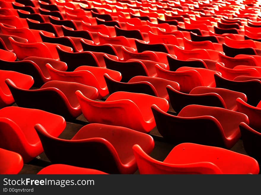 Curves of red seats