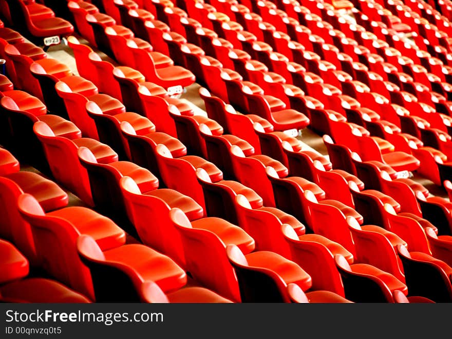 Curves of red chairs