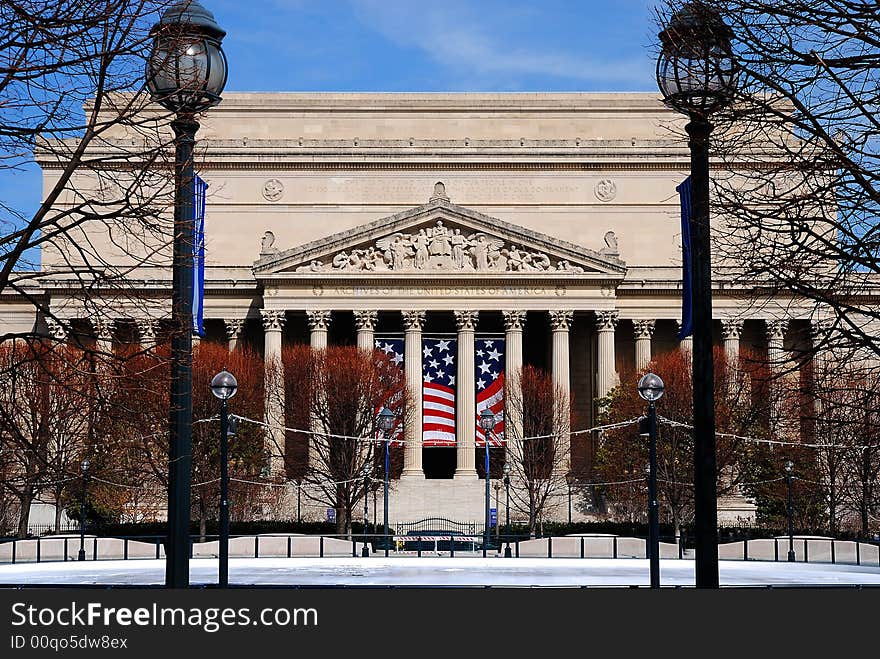 National Archives building in Washington D.C.