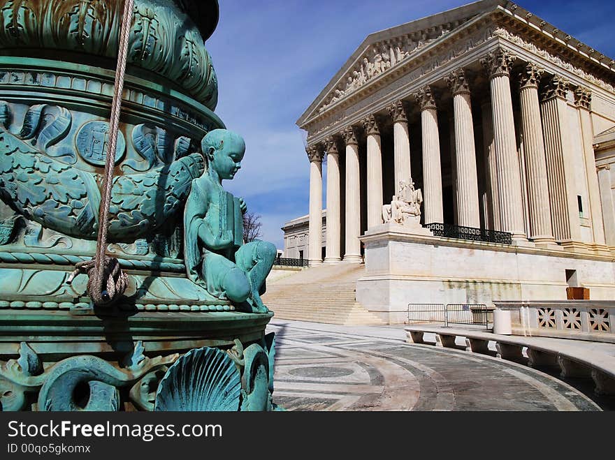 The Supreme Court of the United States in Washington DC. The Supreme Court of the United States in Washington DC.