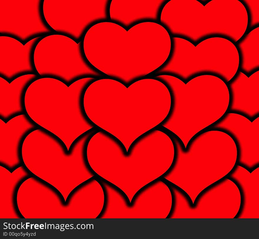 An image of a set of heart symbols, it would be good for images involving romantic concepts and valentines day. An image of a set of heart symbols, it would be good for images involving romantic concepts and valentines day.