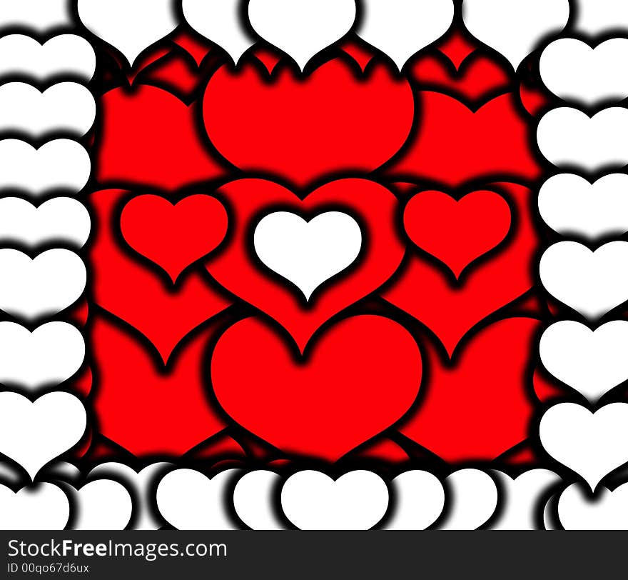 An image of a set of heart symbols, it would be good for images involving romantic concepts and valentines day. An image of a set of heart symbols, it would be good for images involving romantic concepts and valentines day.