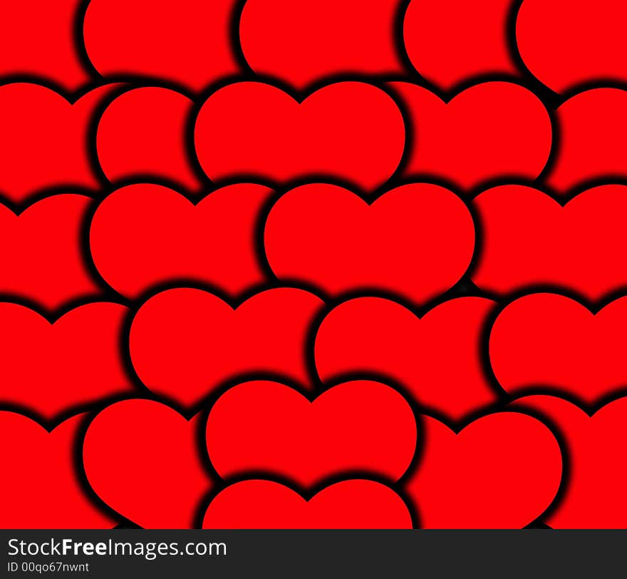 An image of a set of heart symbols, it would be good for images involving romantic concepts and valentines day. An image of a set of heart symbols, it would be good for images involving romantic concepts and valentines day.