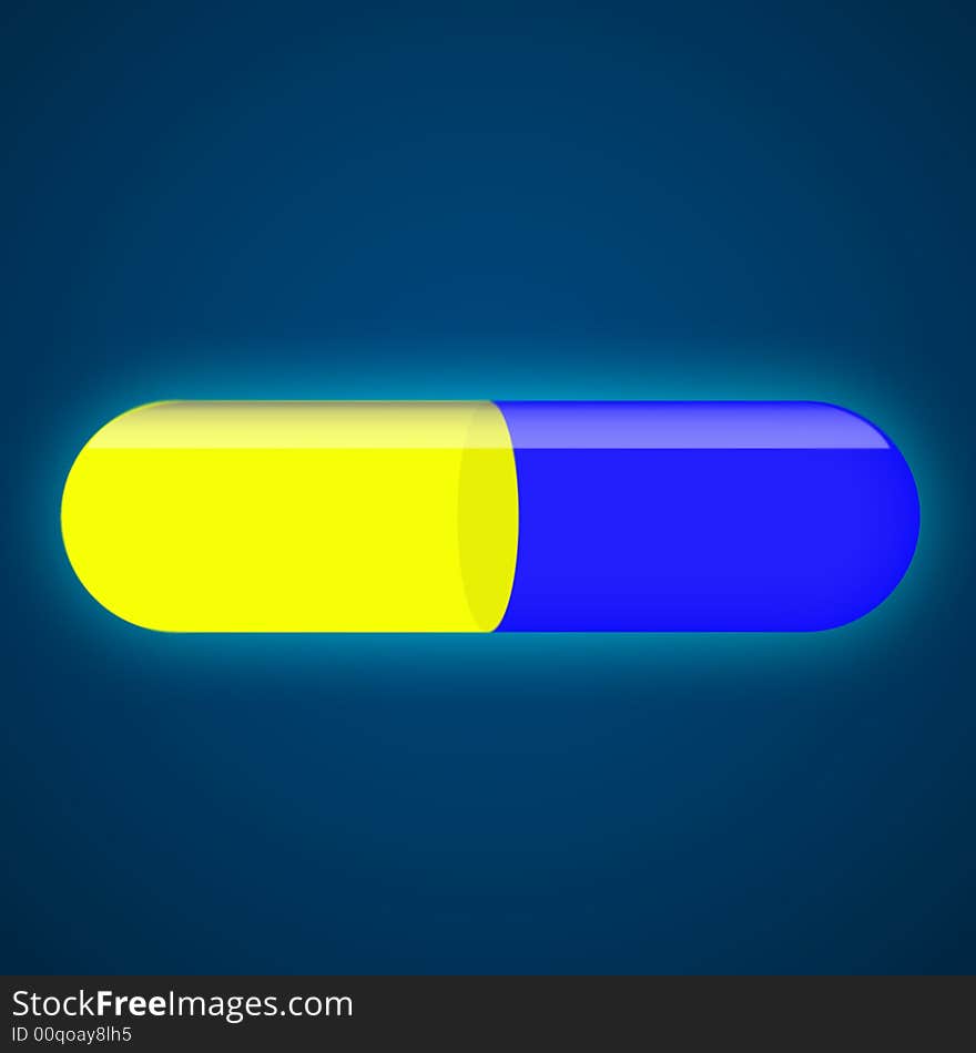 Pill isolated on dark background. Pill isolated on dark background.