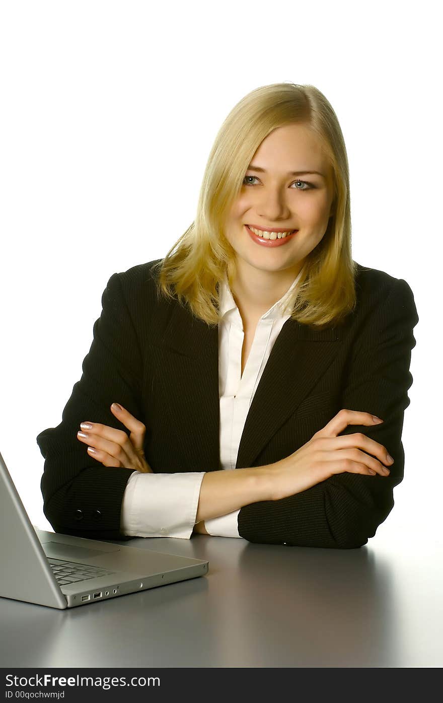 Beautiful girl working in the office