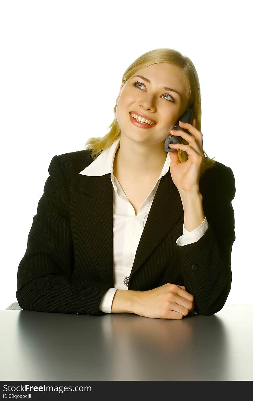 Beautiful girl working in the office