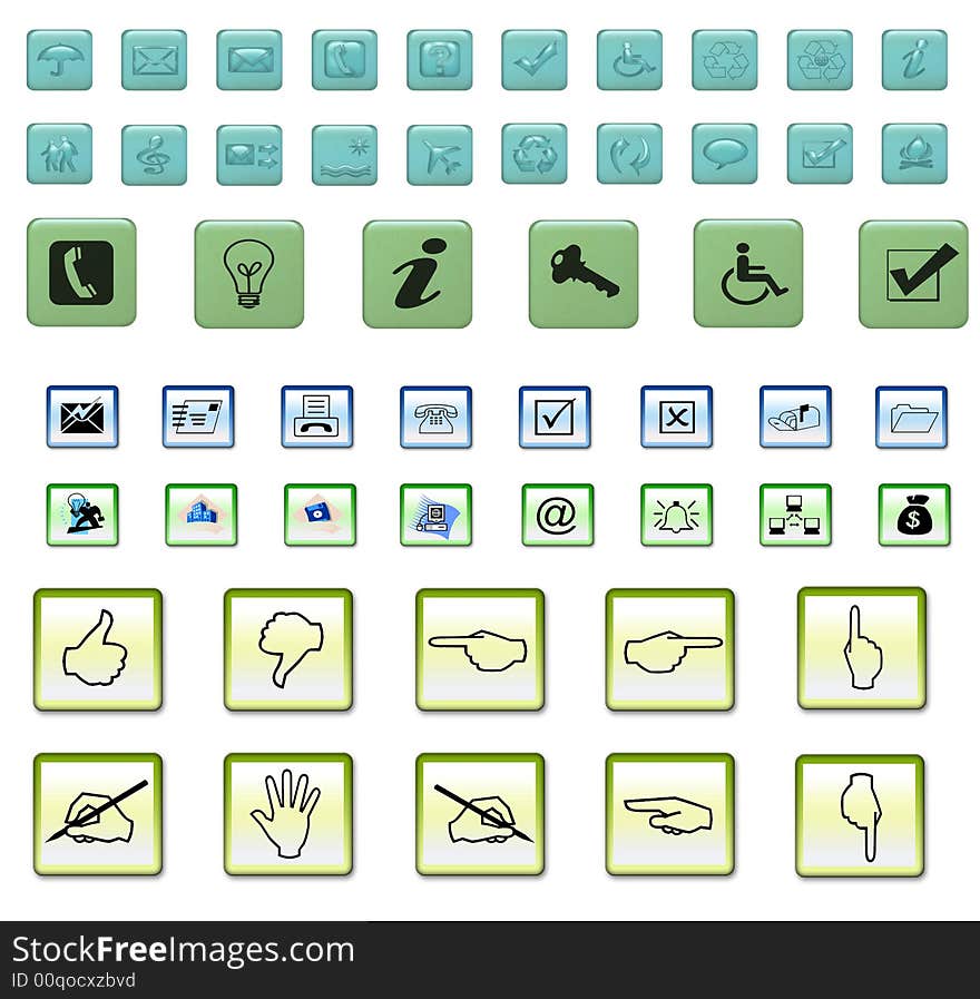 Miscellaneous  web  business and office icons. Miscellaneous  web  business and office icons