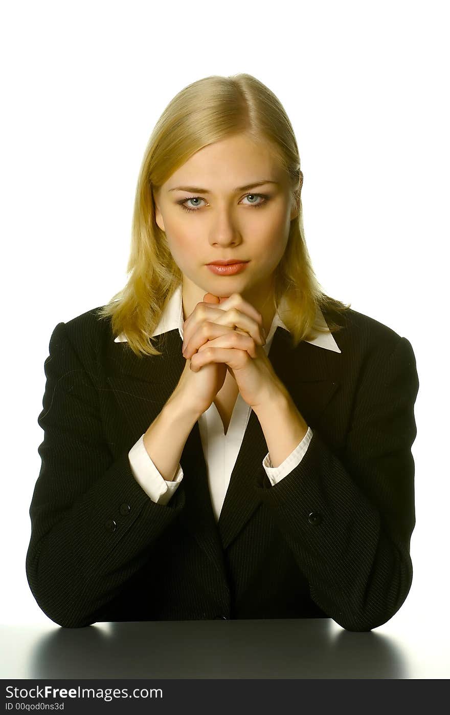 Beautiful girl working in the office