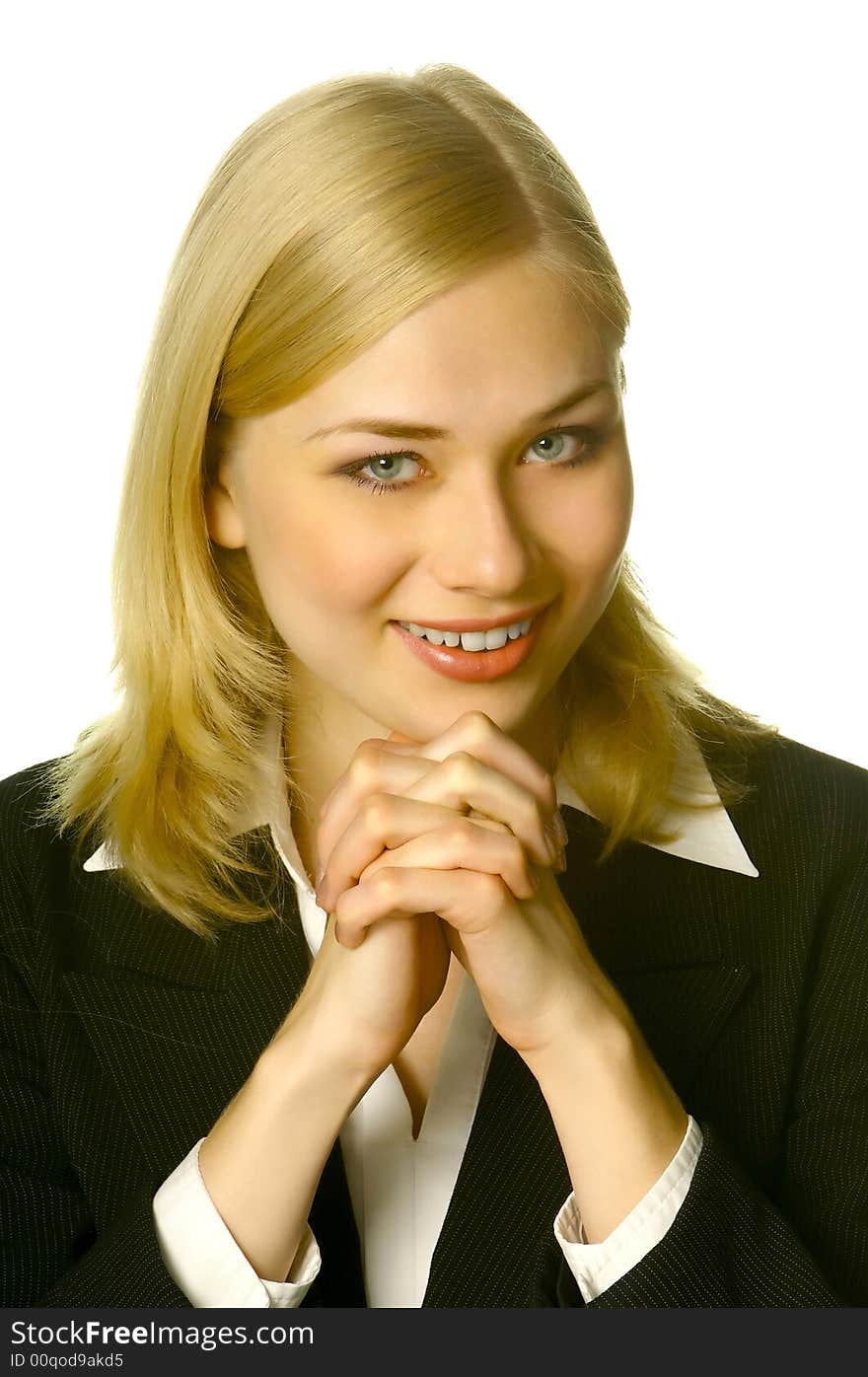 Beautiful girl working in the office