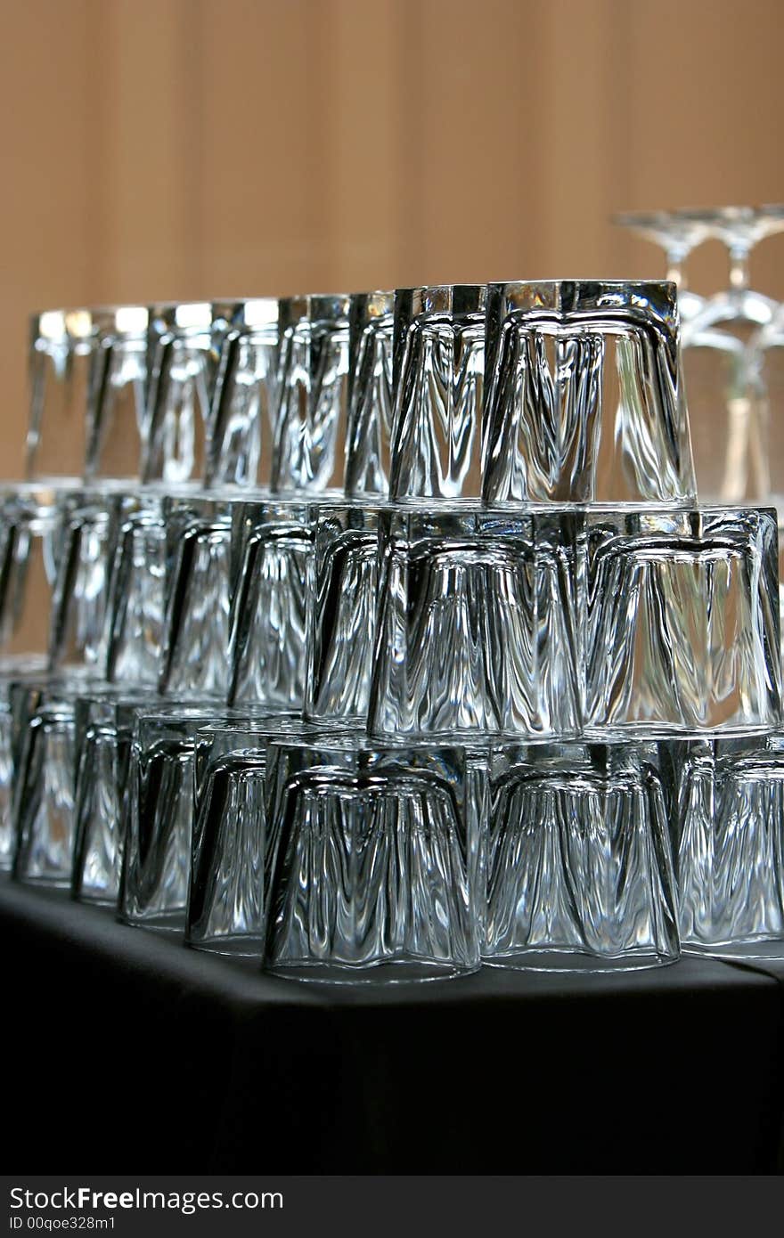 Wine Glasses at a wedding Reception