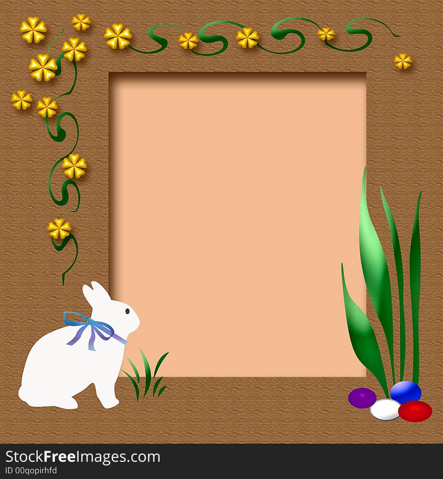 Easter scrapbook frame