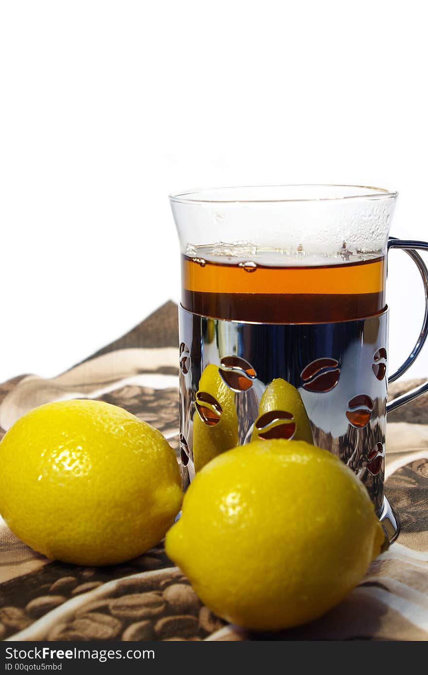 Black tea whith  lemon