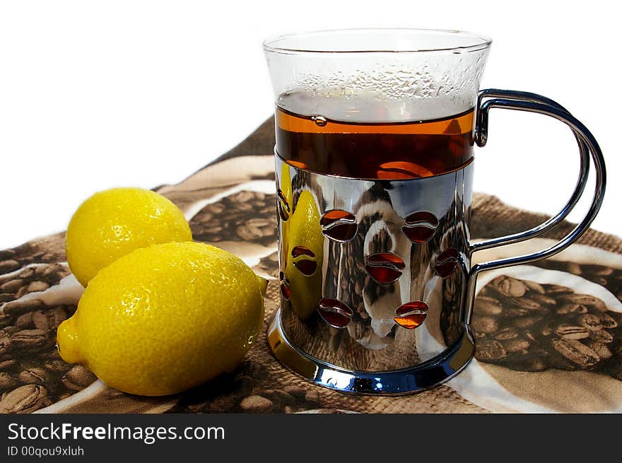 Black tea whith lemon