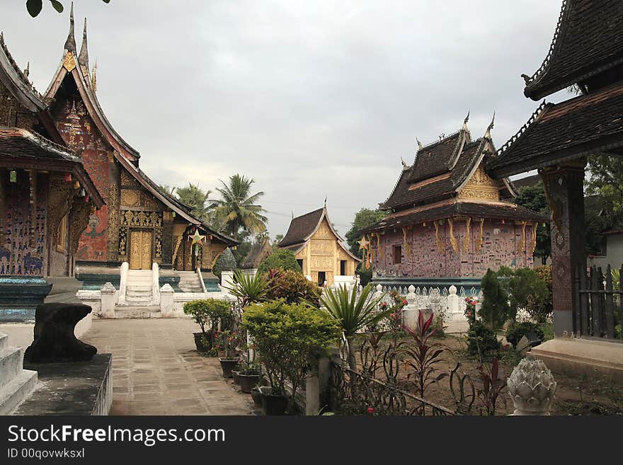 Templels in  luang prabang lao. Templels in  luang prabang lao