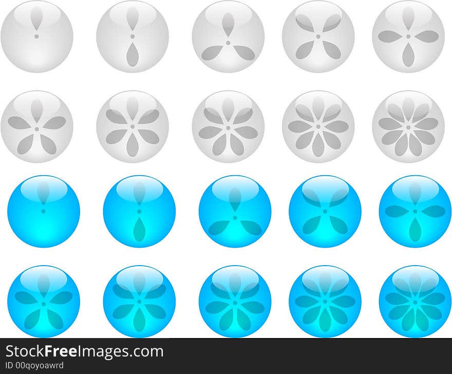 Color glass balls vector illustration