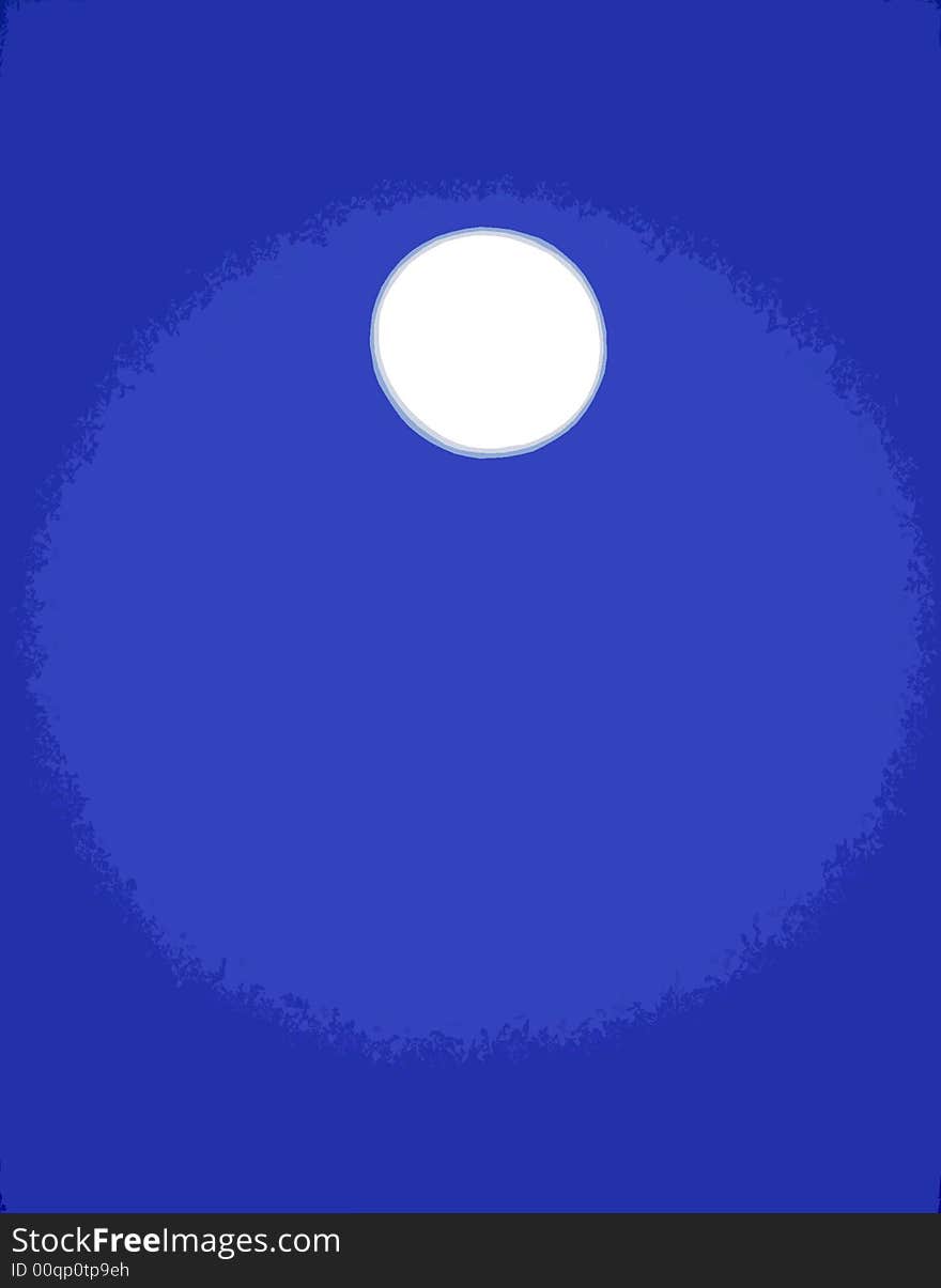 Illustration of a full moon in a midnight blue sky. Illustration of a full moon in a midnight blue sky.