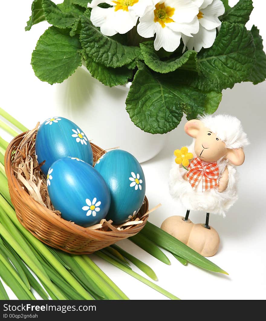 Easter detail with Easter eggs or spring motive. Easter detail with Easter eggs or spring motive.