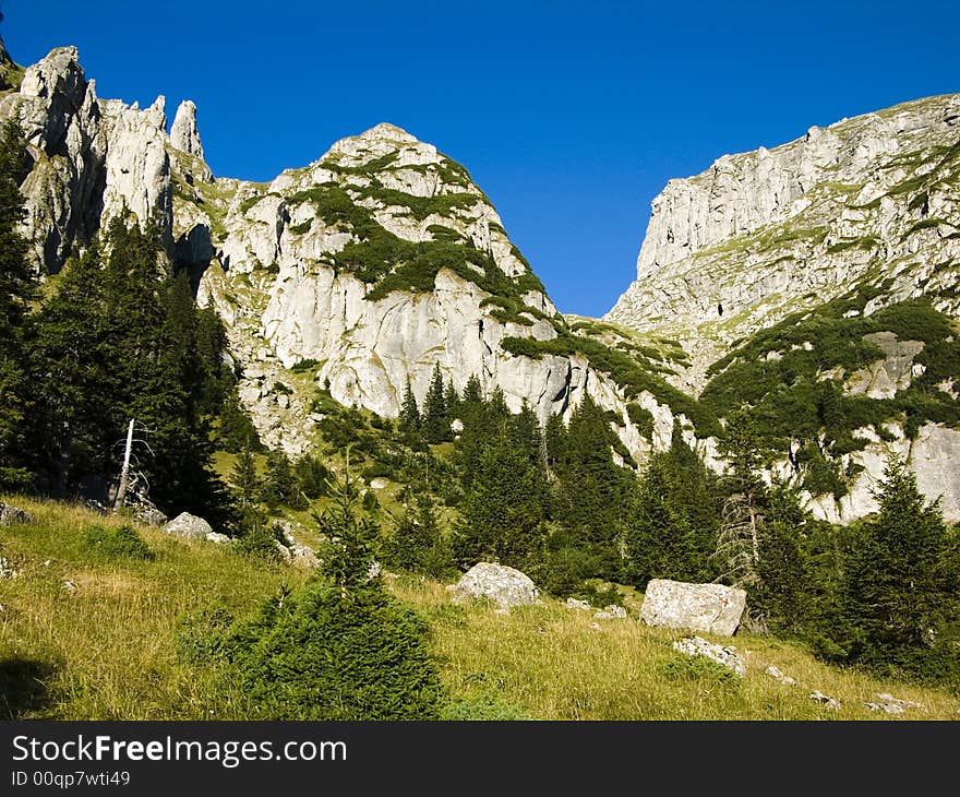 Gaura Valley is the most extended glaciar complex from Bucegi Mountains