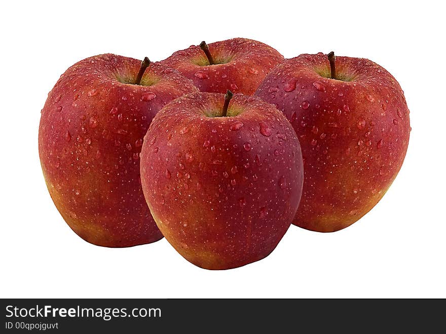 Four Red Apples