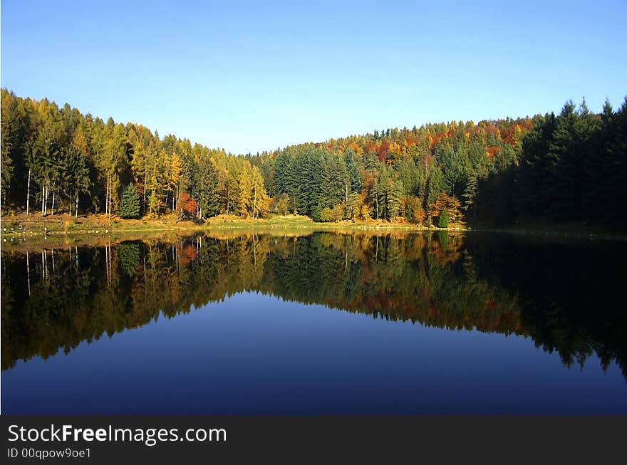 Autumn Colours On The Meugliano Lake