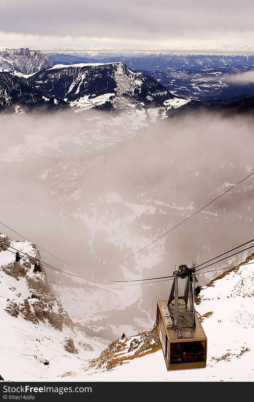 Large Mountain Cable Car