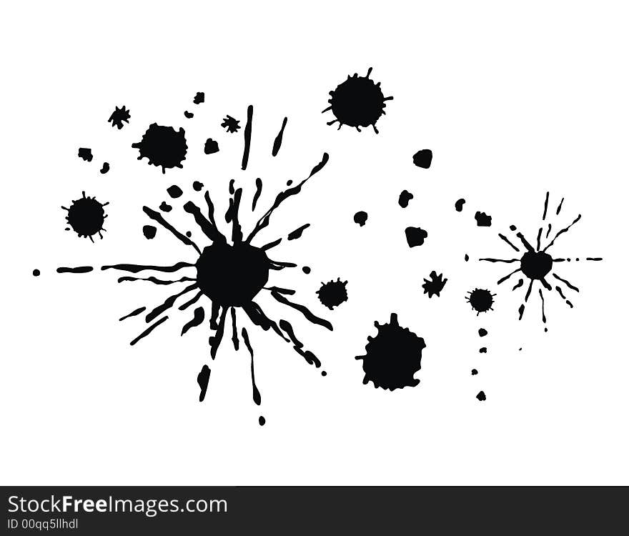 In splat set in vector format, very easy to edit. In splat set in vector format, very easy to edit