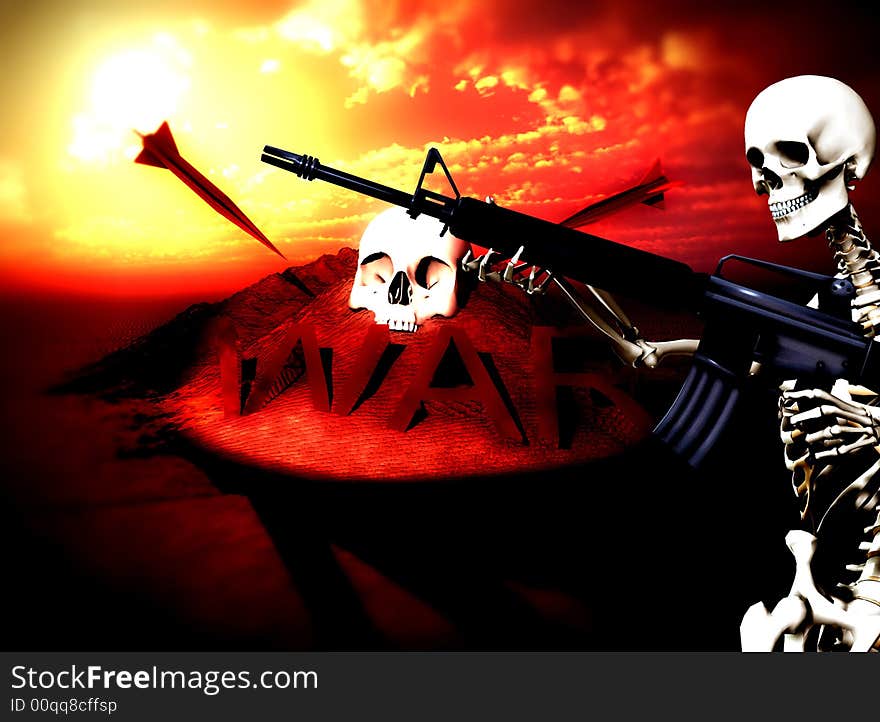 War Skeleton War Background 3