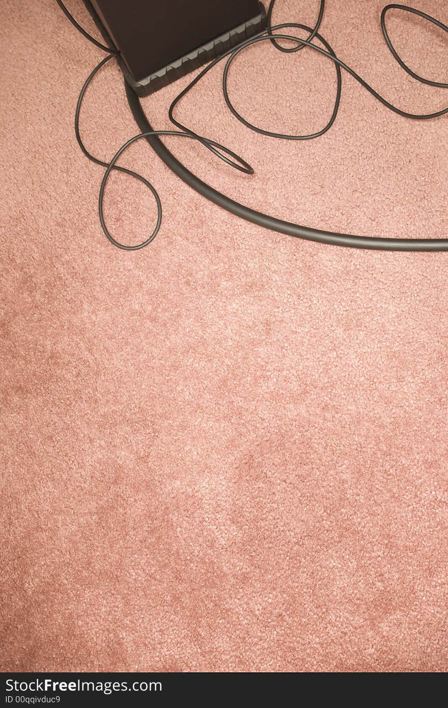 Wires on carpet