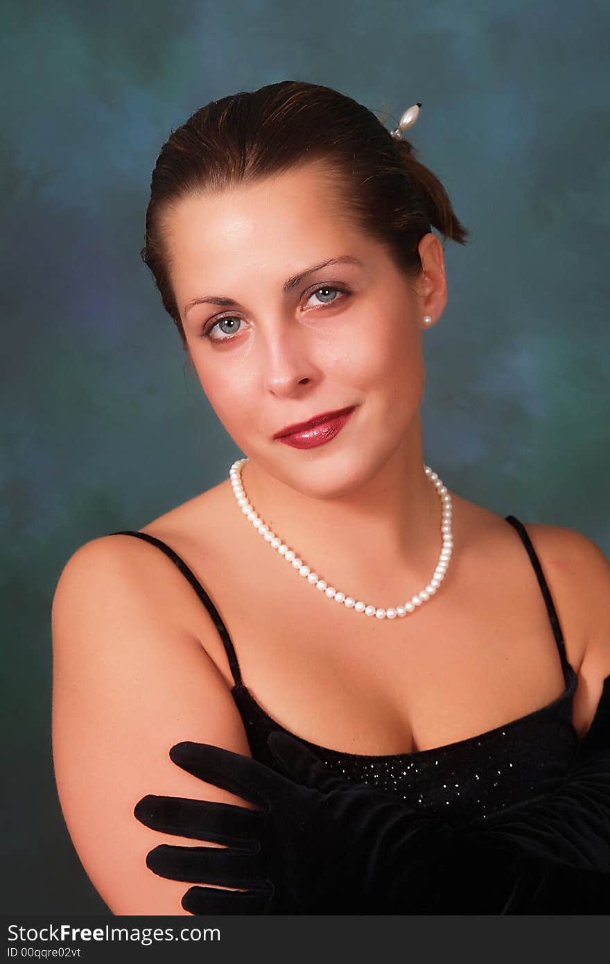 Elegent Lady In Pearls . Elegent Lady In Pearls