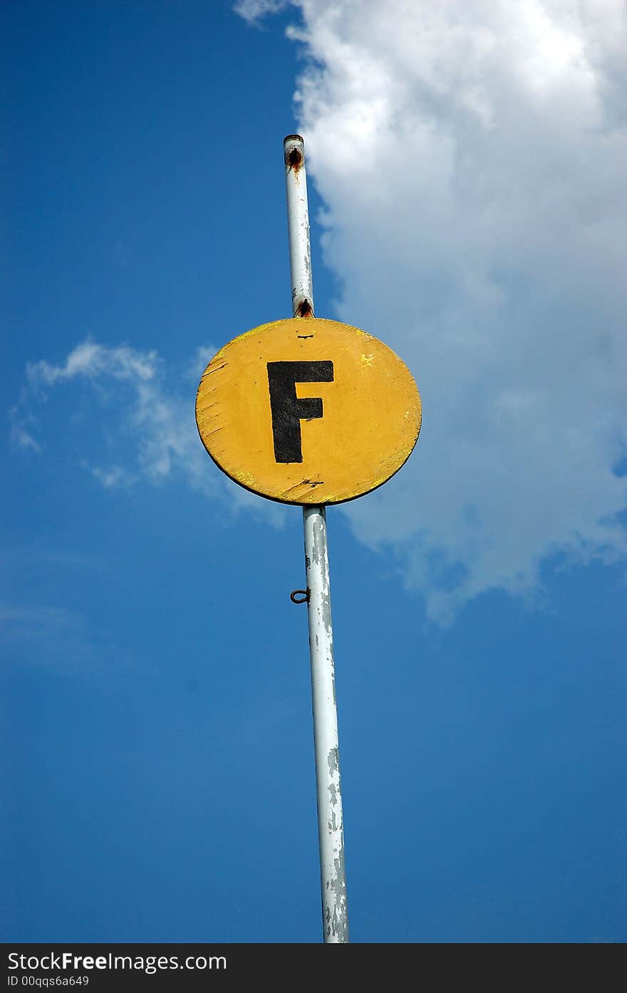 Finish sign at arcamanik horse race field