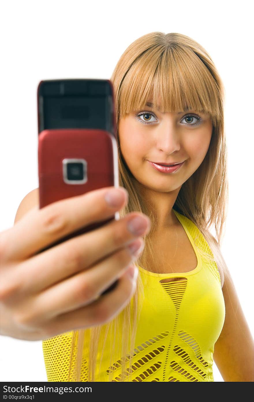 Woman photograph with cellphone