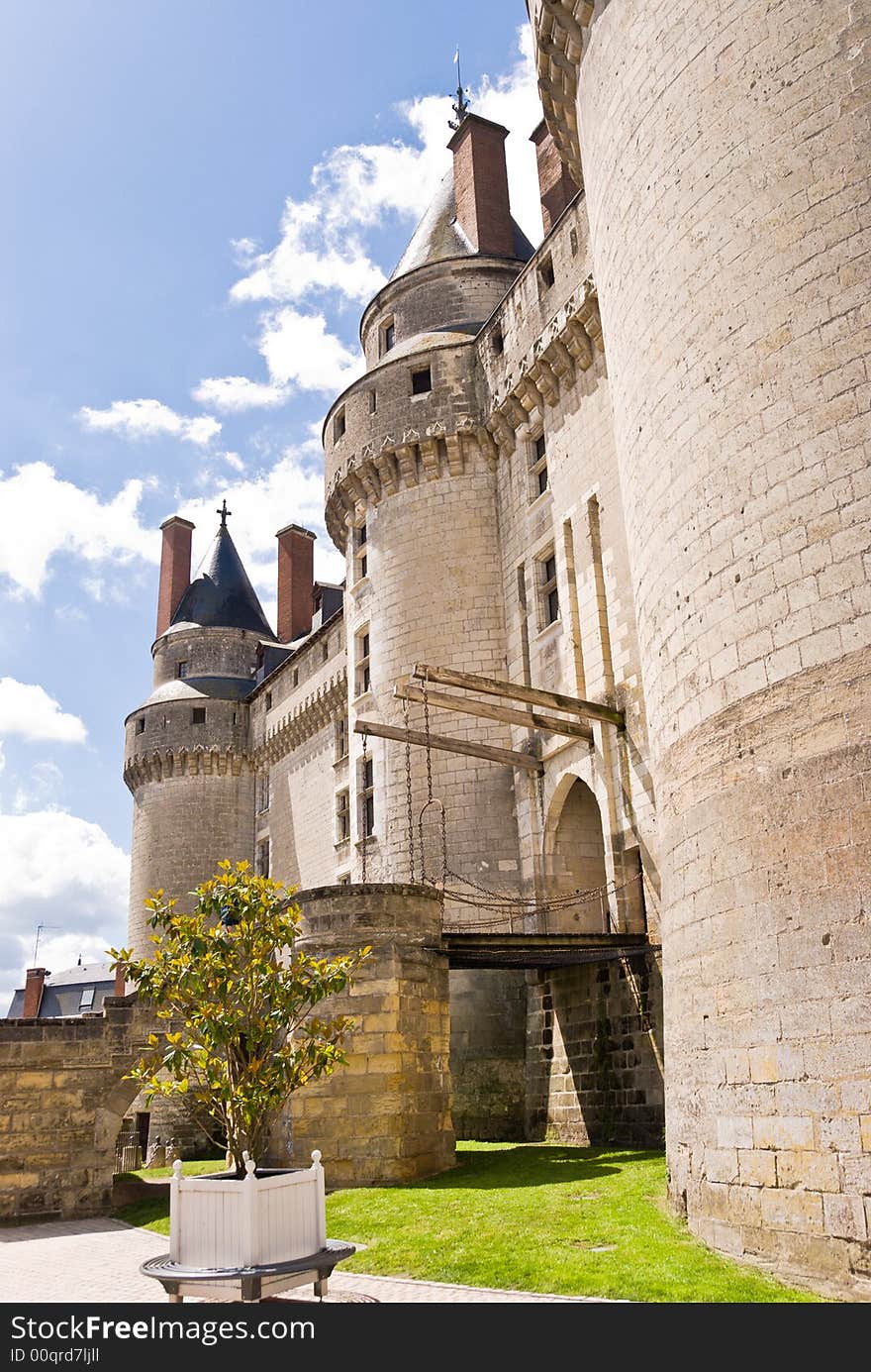 Front entrance of Chateau Langeais, Loire Valley, France. Front entrance of Chateau Langeais, Loire Valley, France.