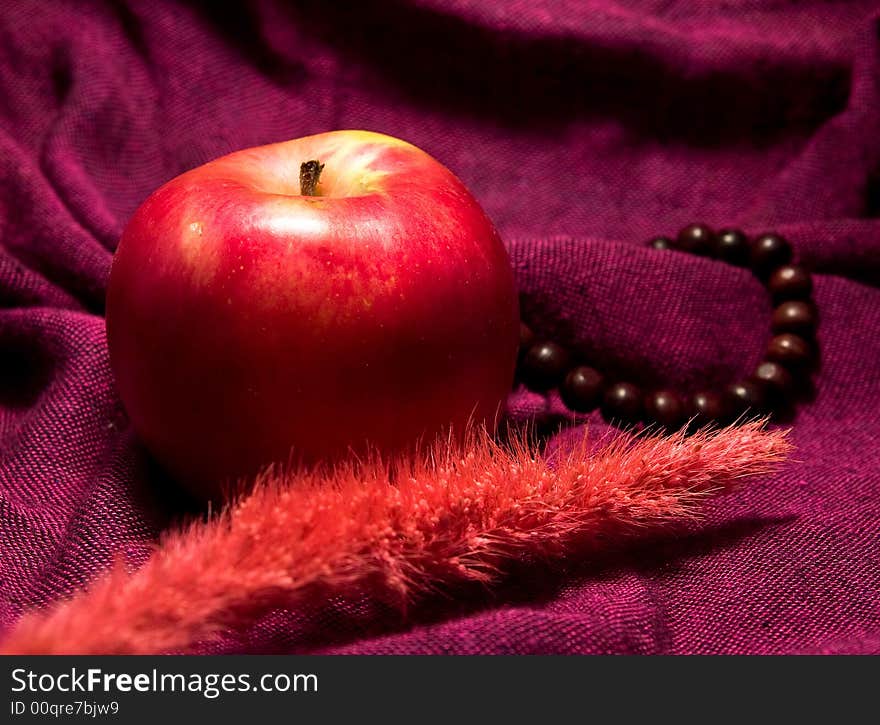 Apple ikebana necklace