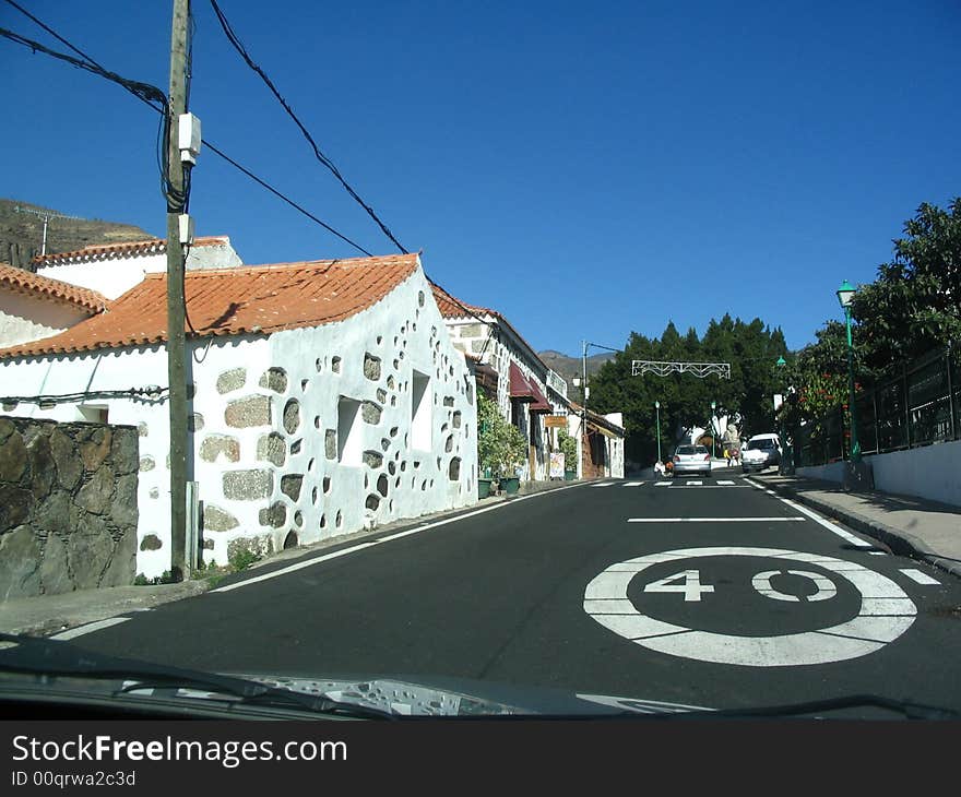 Strret in the island of Gran Canaria. Strret in the island of Gran Canaria