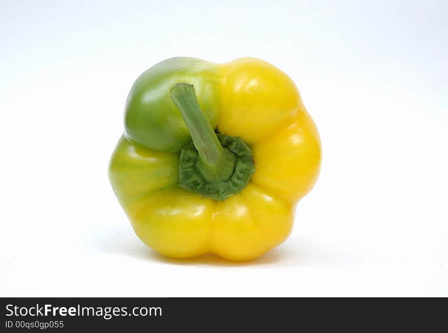 A capsicum on the white background. A capsicum on the white background