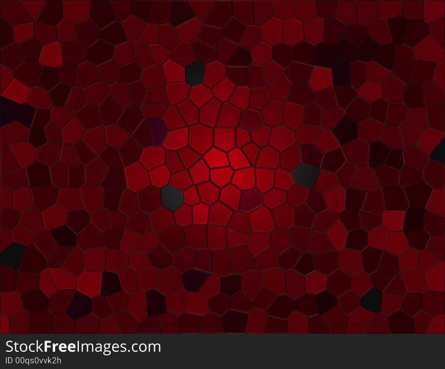 Texture of mosaic red color