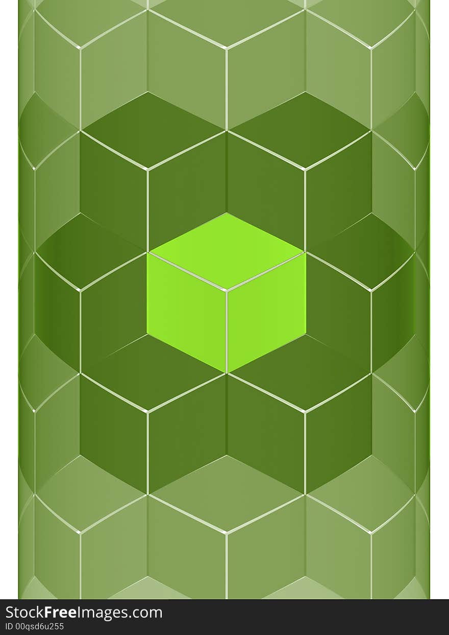 Fractal of a radioactive cubed wall. Fractal of a radioactive cubed wall.