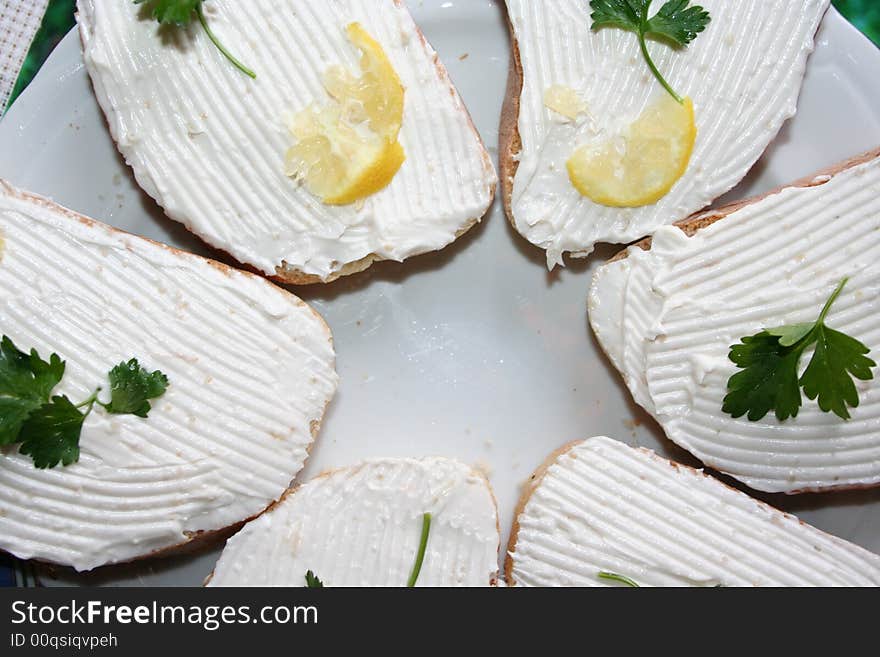 fish paste sandwiches and lemon. fish paste sandwiches and lemon