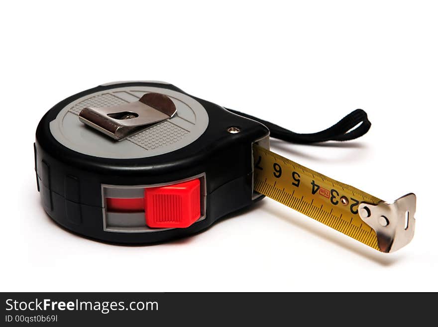 Measuring tape on white background. Measuring tape on white background