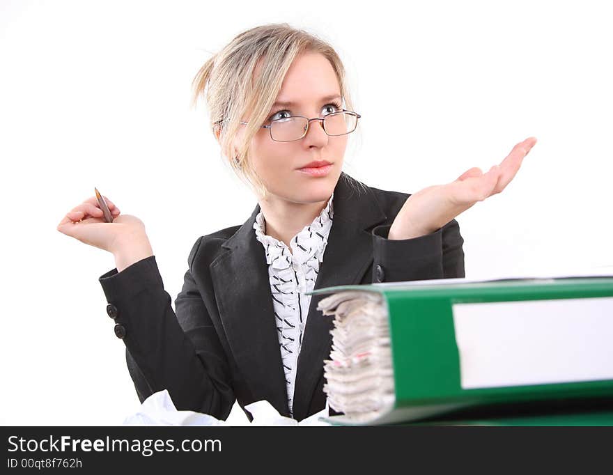 Businesswoman in office