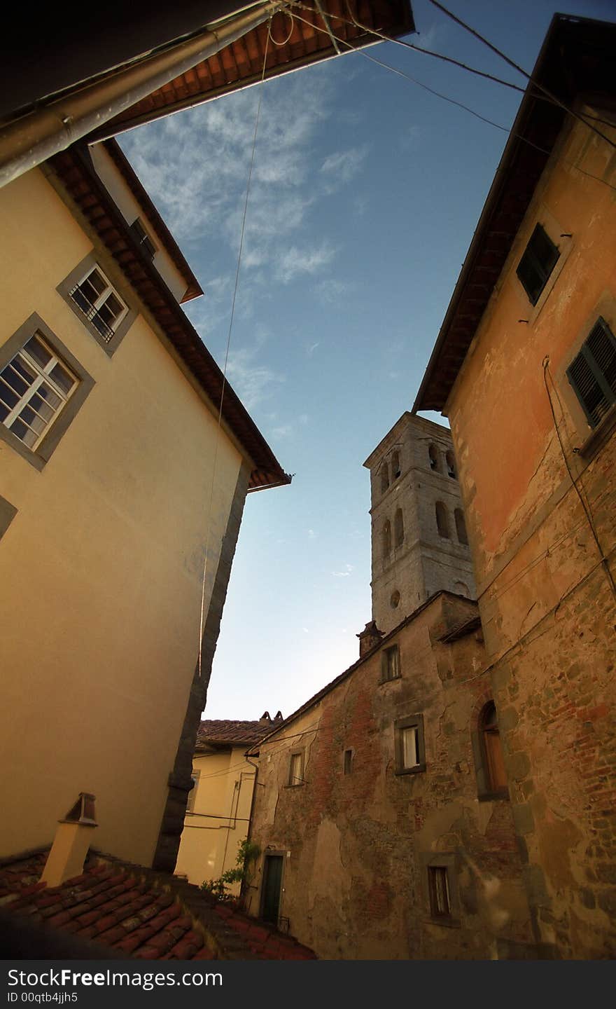 Colorful house walls in Italy