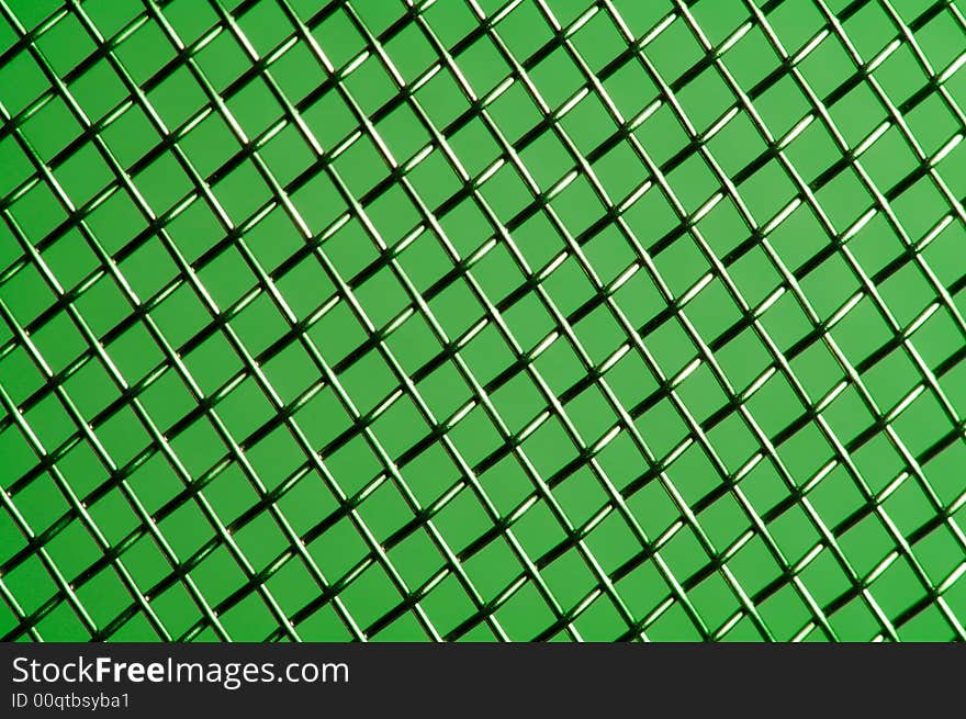 Macro of green square grid background. Macro of green square grid background