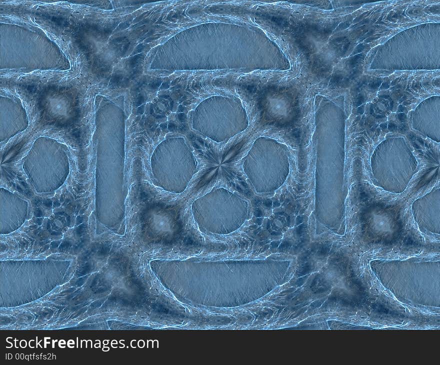 Geometric pattern blue with hairs on background