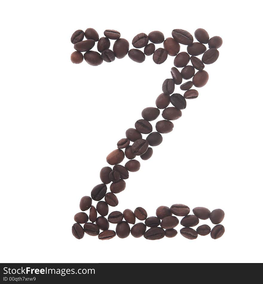 Coffee Letter Z